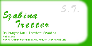 szabina tretter business card